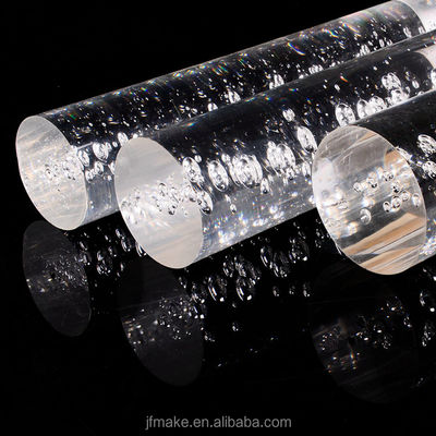 kwaliteit  Customized High Class Clear Acrylic Bubble Rod PMMA Rod For Stair Handrail fabriek